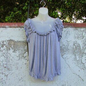 Studio M gray off shoulder knit top M